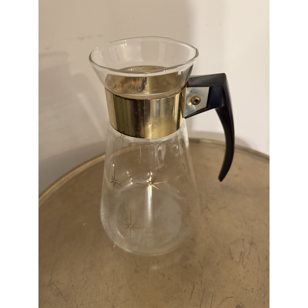 Vintage Pyrex Carafe Large Gold Star Mid Century Mod Coffee Pitcher